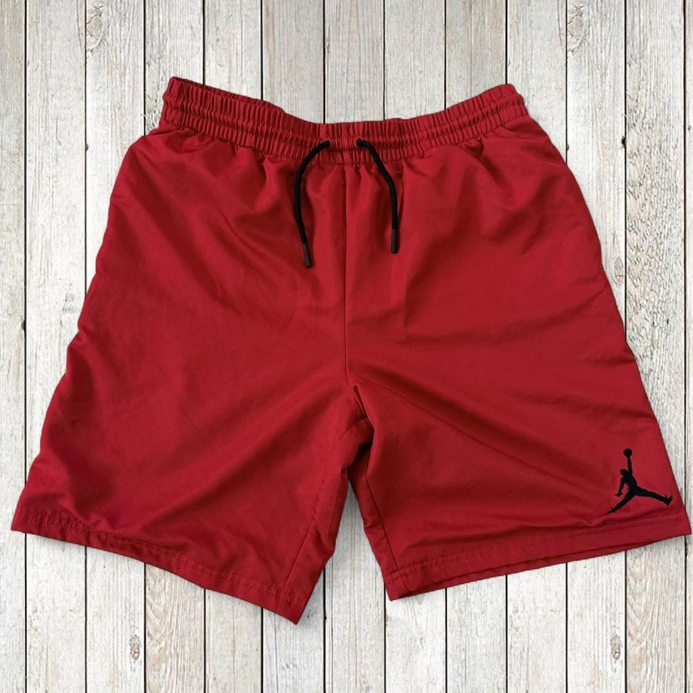 Jordan Boys Red Black Jumpman Basketball Athletic Shorts Youth L 12-13